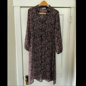 Dex Floral Midi Length Duster Blouse